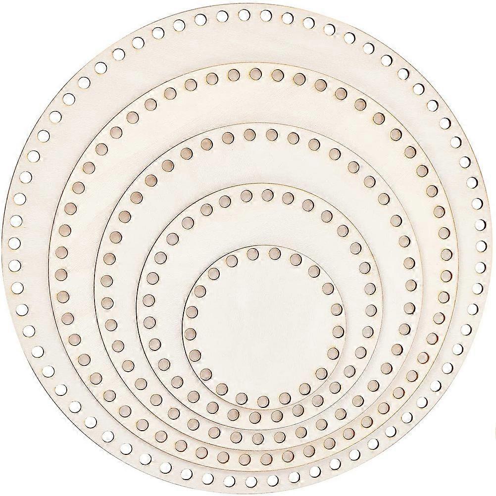 תיק עגול בסיס תחתון Diy סריגה סרוגה תיק עיצוב הגנה תיק תחתון בז' 30X30 ס"מ 5 סט