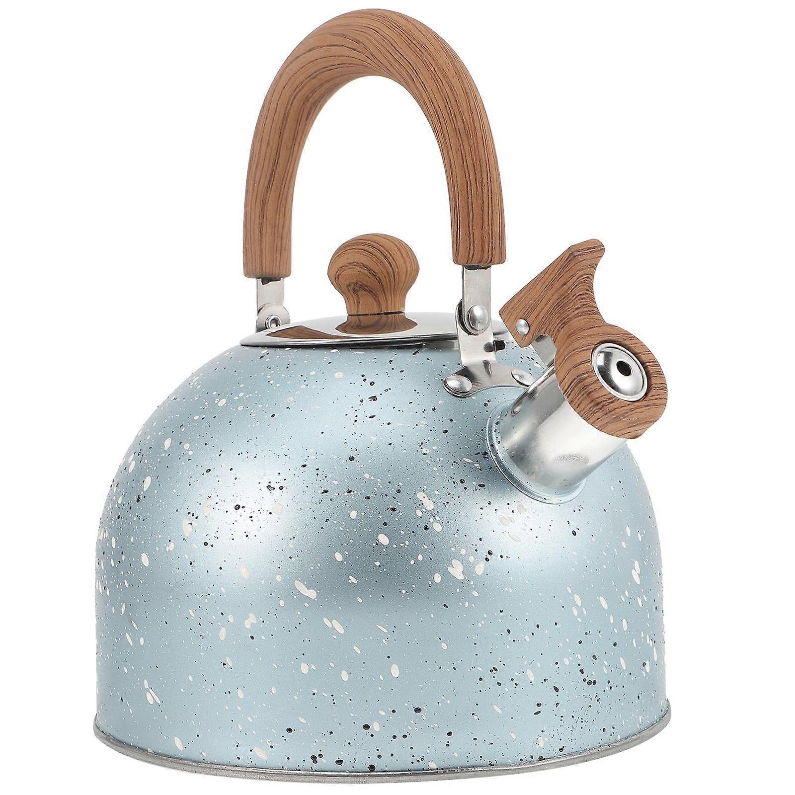 Whistling Kettle For Home Use Boiling Water Kettle Stainless Steel Blue 2L 1Pack