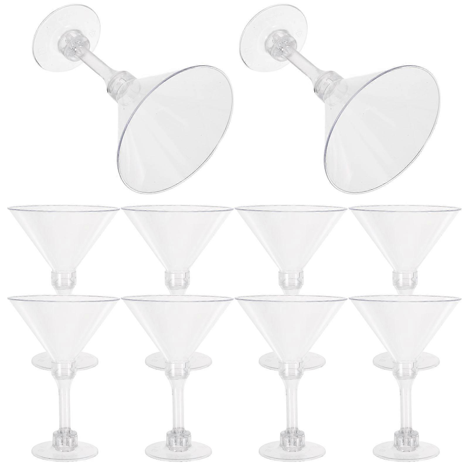 Margarita Goblets For Storing Cocktail Party Use Transparent Stemmed 150ML 10Pcs