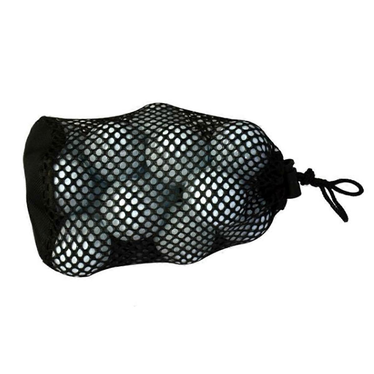 Round Mesh Bag Ball Net Bag for Golf Enthusiasts Sports Activities Red Black 4Pcs Drawstring Closure Storage