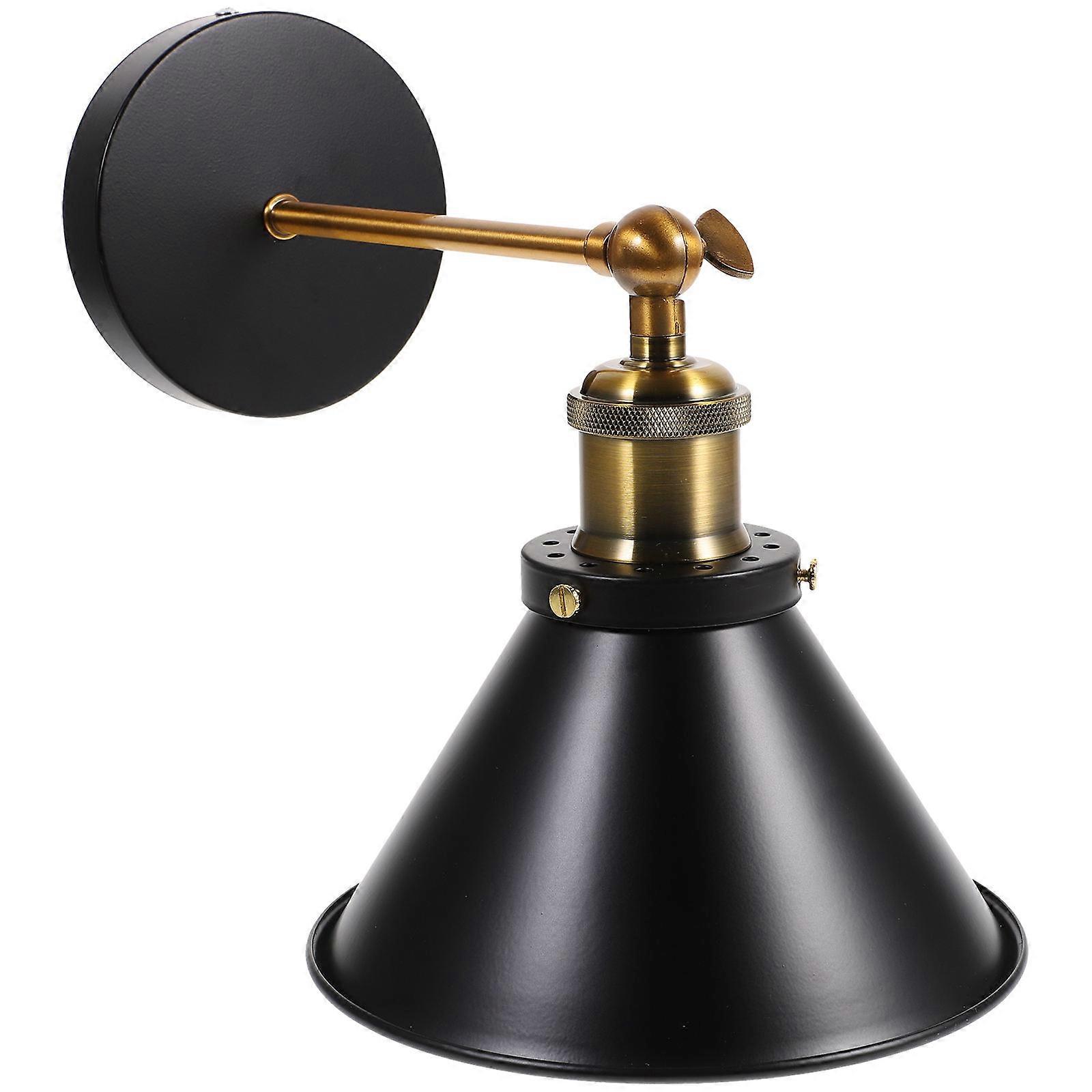 Retro Wall Light Square Shape E27 Socket Iron Material For Living Room 1Set