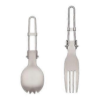 Ultraleichtes faltbares Besteck Outdoor Camping Faltender Titanlöffel
