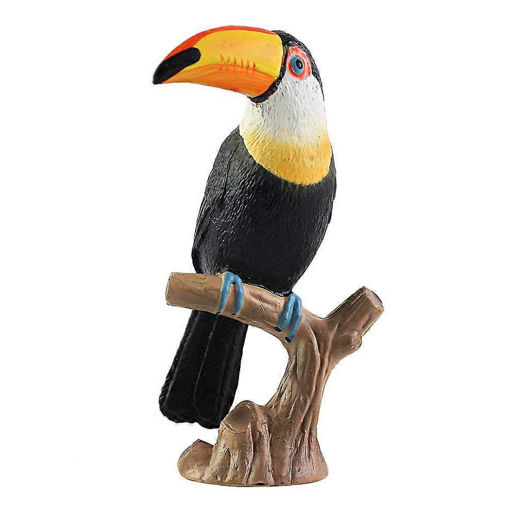 Bird Animal Figurines Toucan Model Kids Toy Home Decor Imagination Development 1Set