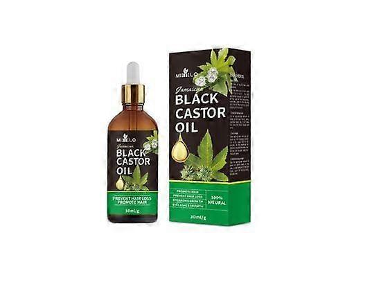Jamaicaanse zwarte ricinusolie - 100% natuurlijke etherische olie voor haargroei | Bevordert dikker haar, wimpers en wenkbrauwen | Pure, koudgeperste formule