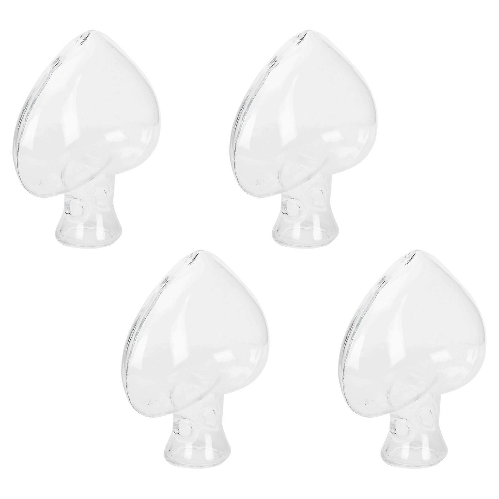 4Pcs Transparent Small Hydroponics Plant Bottles Hydroponics Flower Containers
