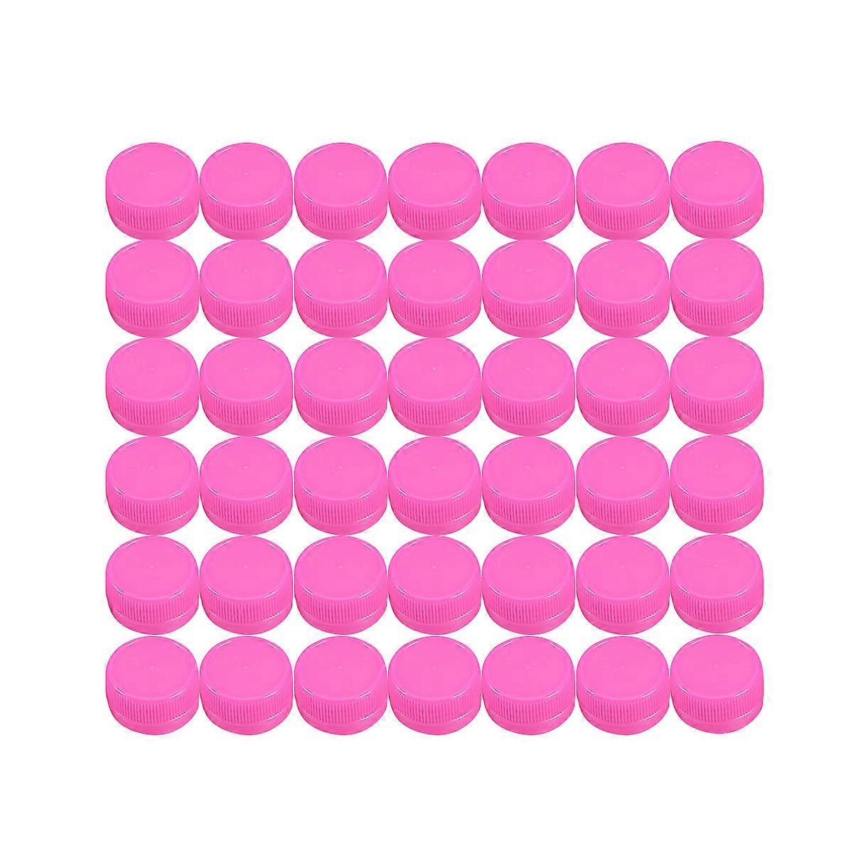 Hollow Bottle Cap Plastic Drink Bottle Covers Pink Art Classes 100Pack