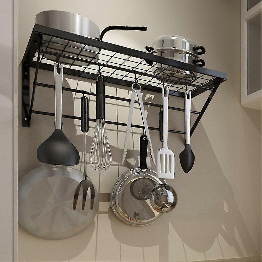 Kitchen Hanging Cookware Shelf Wall Mounted