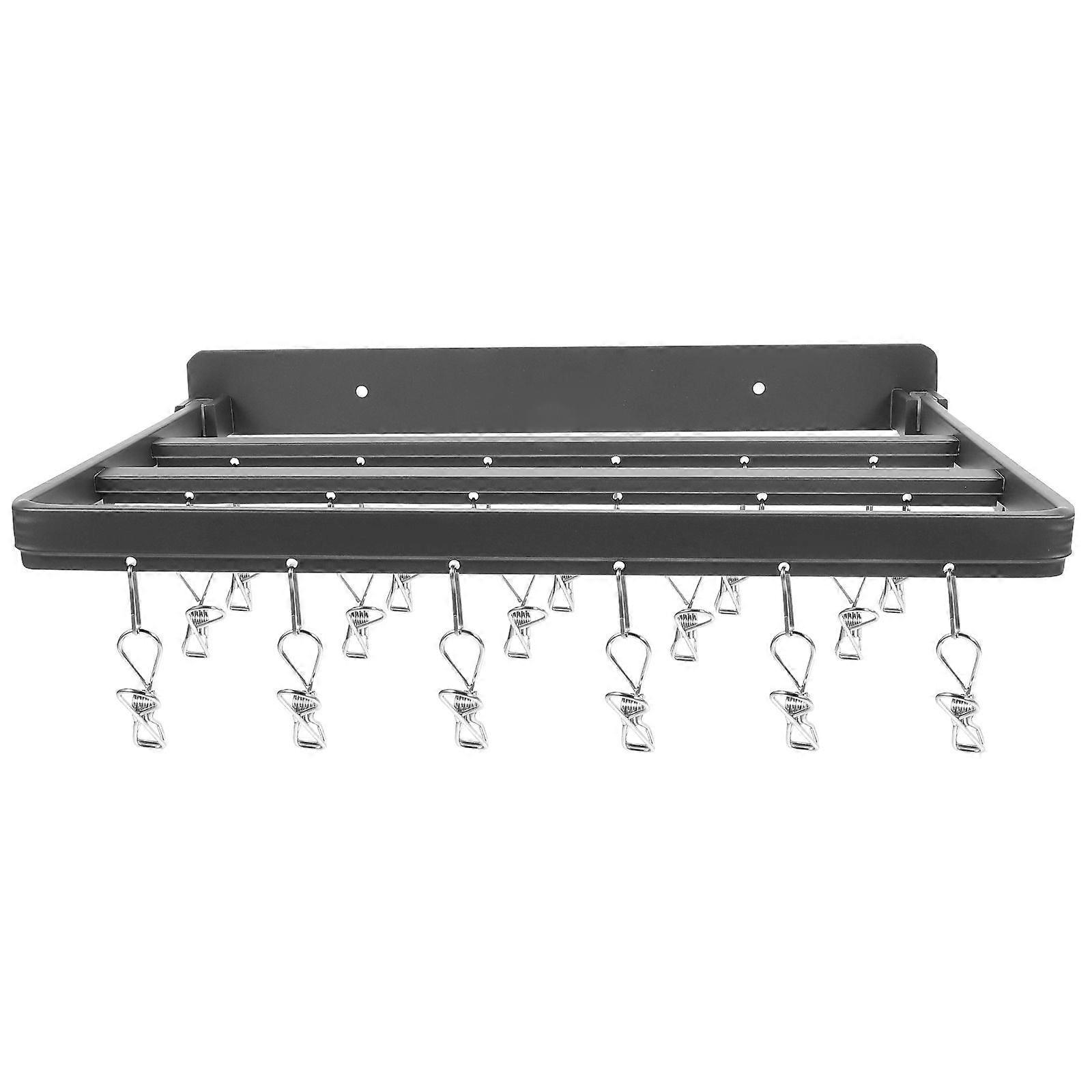 Wall Mounted Space-saving Rack Underwear Drying Rack Clothes Dry Rack Punching Free Socks Rack