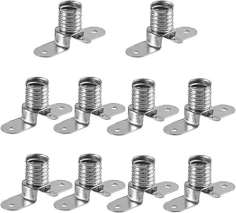10 pcs E10 LED Lamp Holder with Screw Socket for Electrical Test Accessories, Home Experiments, Circuits