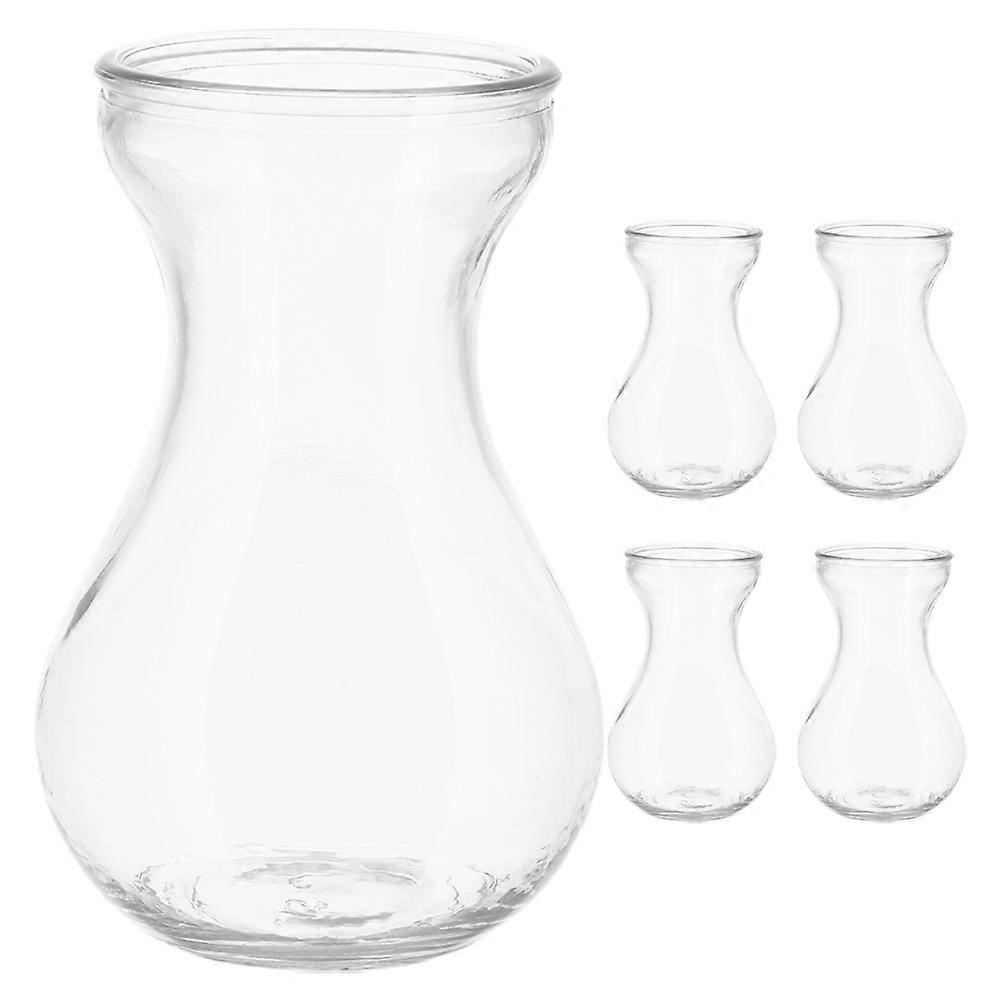 Here's a refined and professional product description based on the title you provided:
 
**5pcs Transparent Glass Flower Vase – Creative Hydroponic