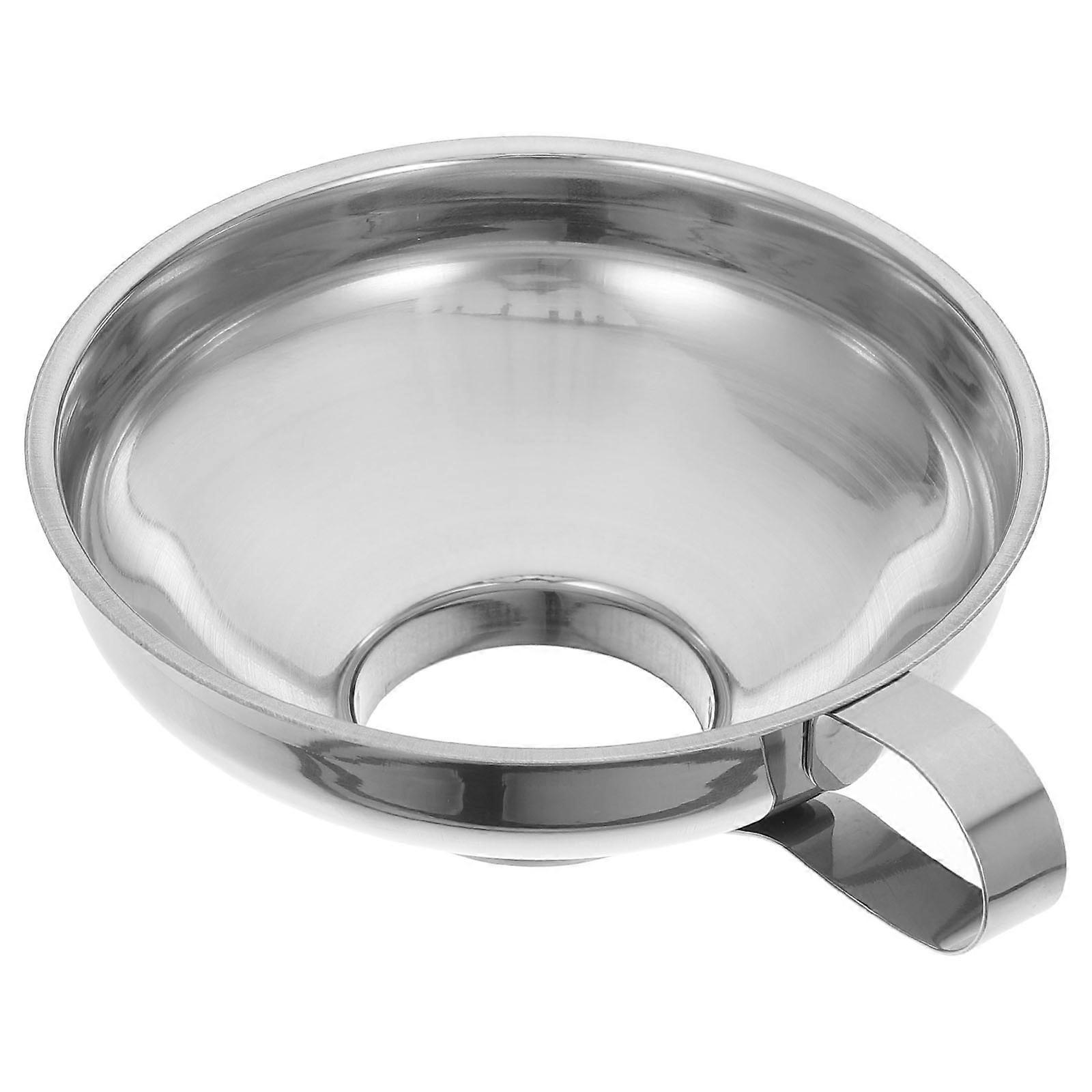 Extra Large Stainless Steel Funnel with Wide Mouth for Easy Pouring of Liquids and Solids – Ideal for Canning, Oils, Salad Dressings, and Preserves
