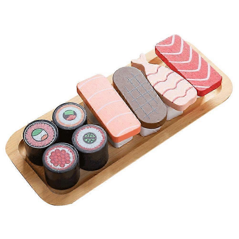 1 Set of Wooden Simulation Sushi Play Food Toys for Kids Suitable for Various Brand Names