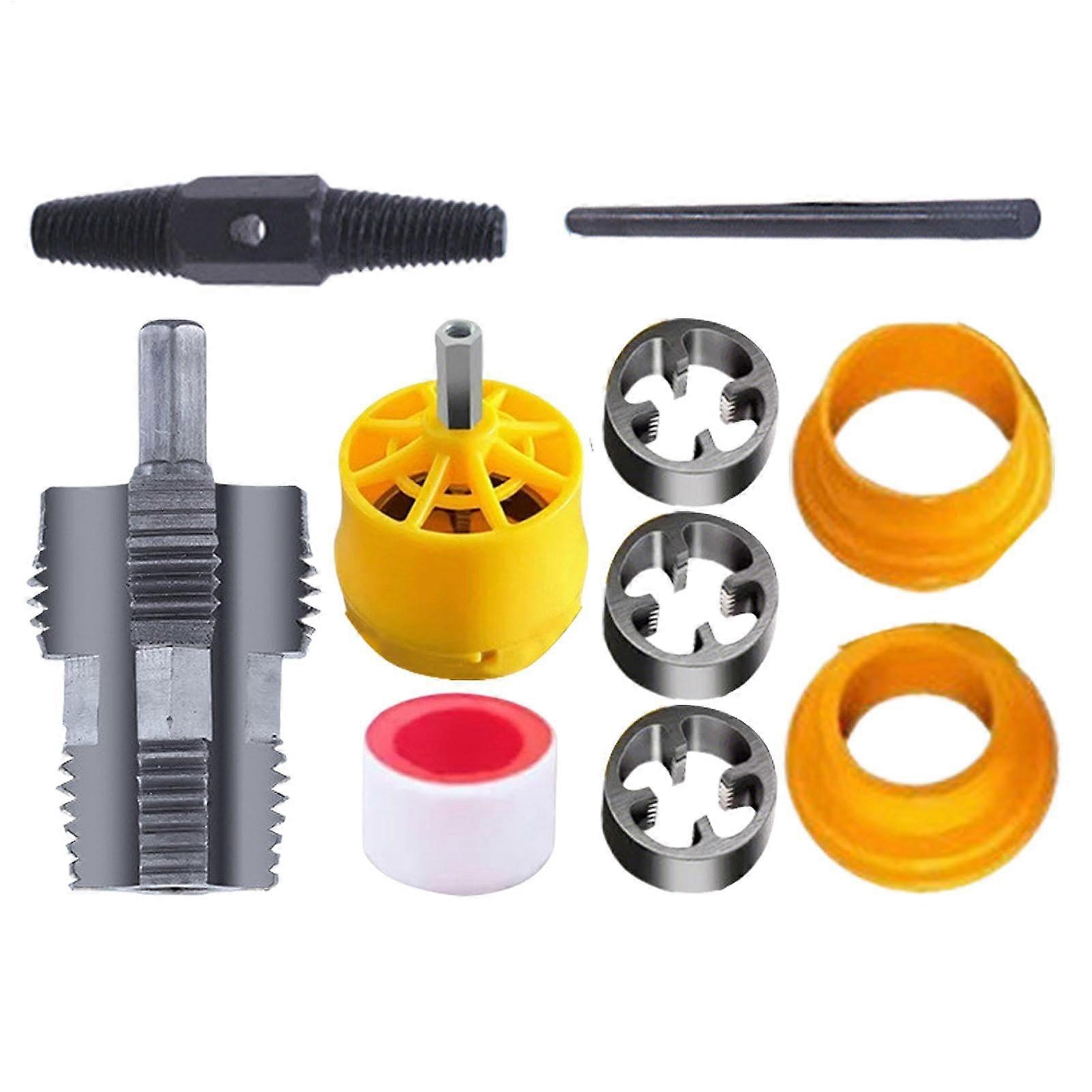 PVC Thread Maker Tool Set for Manual Water Pipe, PVC Pipe Thread Tap Kit for Home Repair and Outdoor Projects