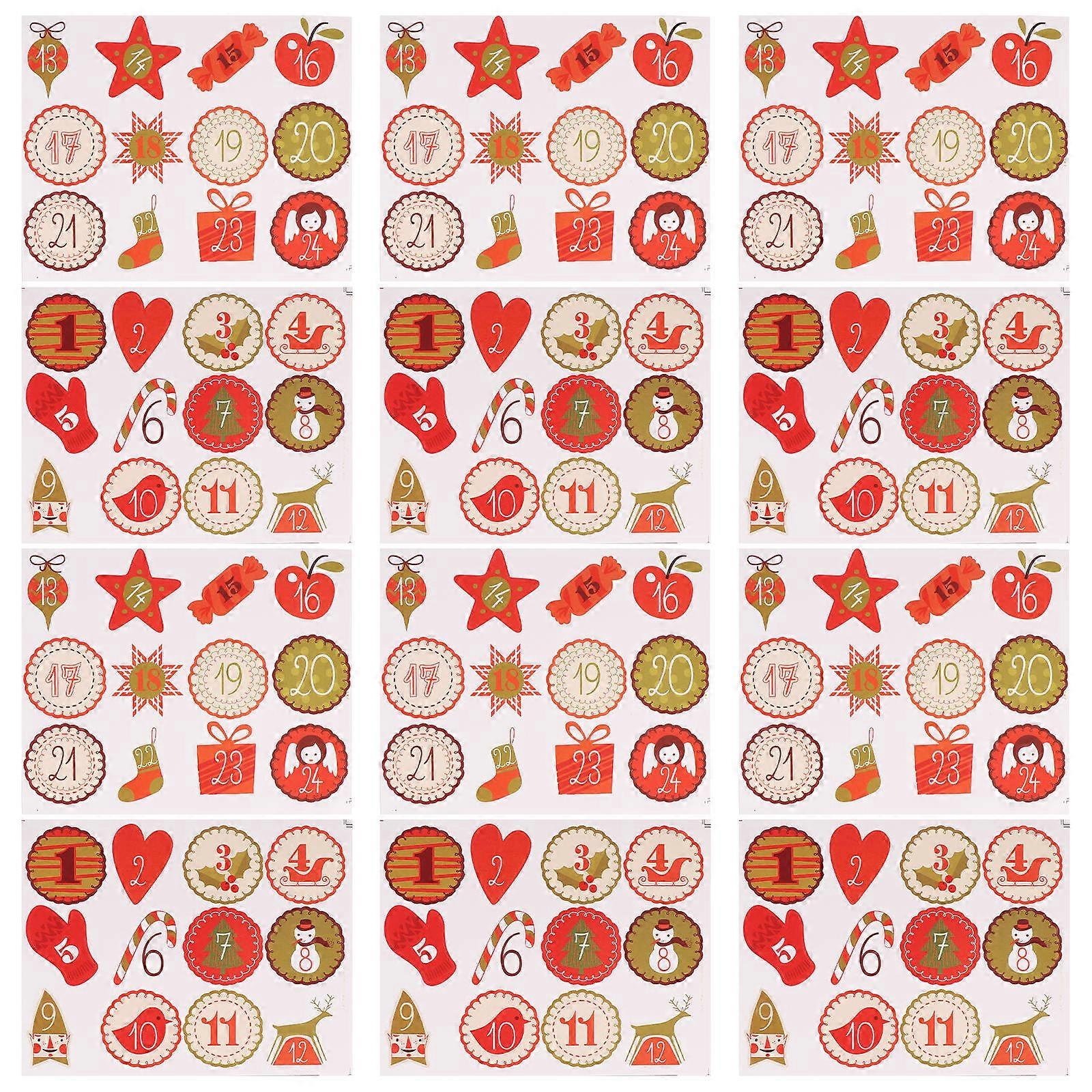 Classic Christmas Design Stickers for Kids Multi-Colored 20x16cm Paper Decorative Sealing 20 Sheets
