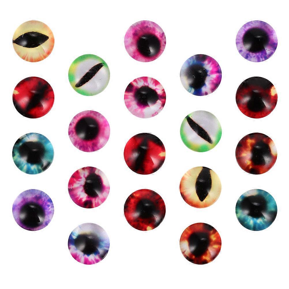 Craft Eyeballs Glass Realistic Craft Eyeballs Diy Doll 1.6x1.6x0.3cm 50Pcs