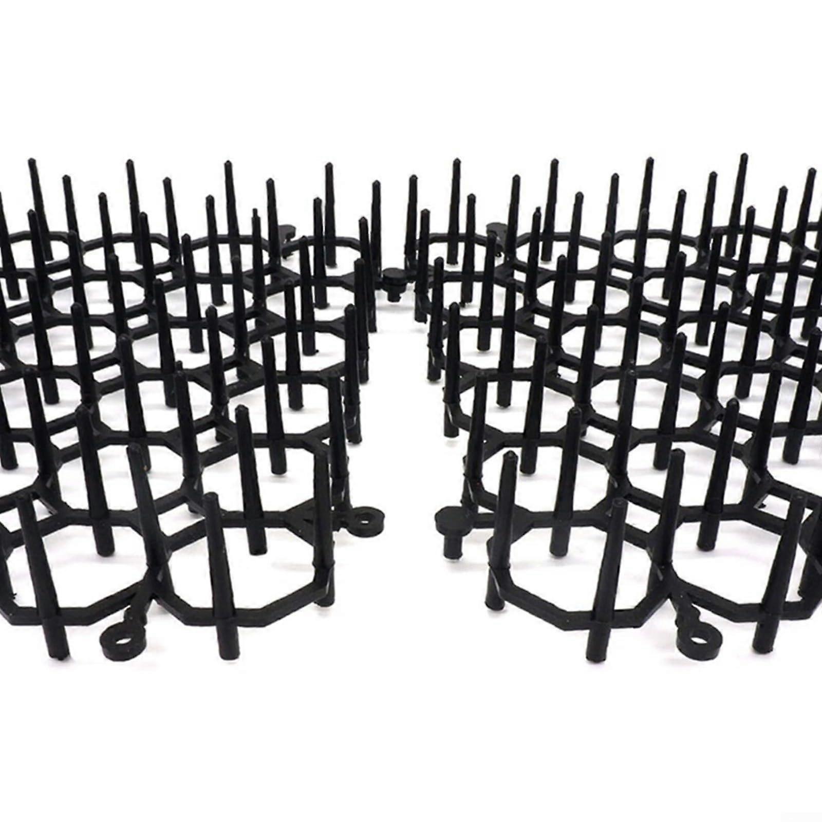 Garden Deterrent Mat Plastic Cat Deterrent Mat Protector Strips for Plants Outdoor Interlocking Design