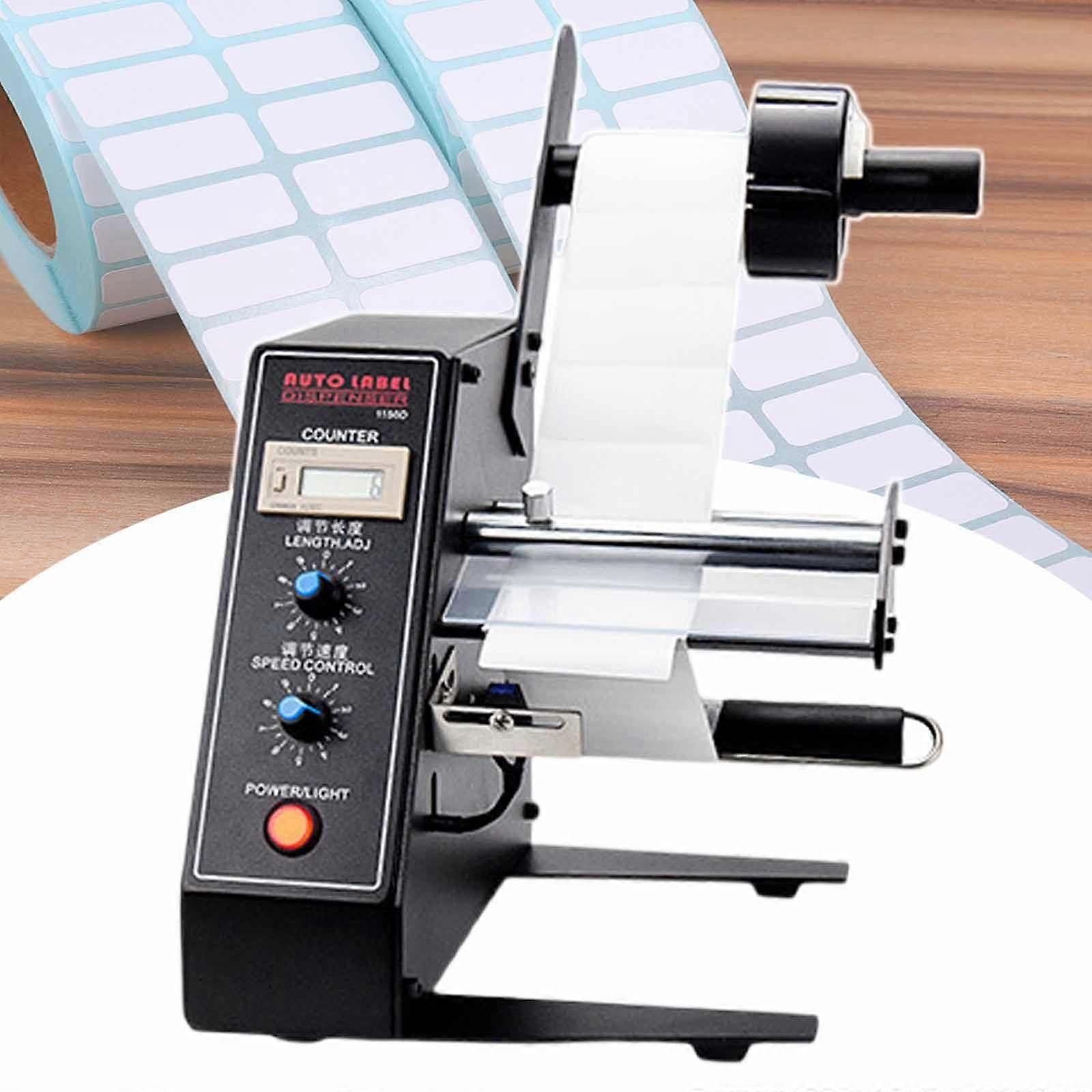 Automatic label dispenser, 5140 mm width, with counting display, for product labeling