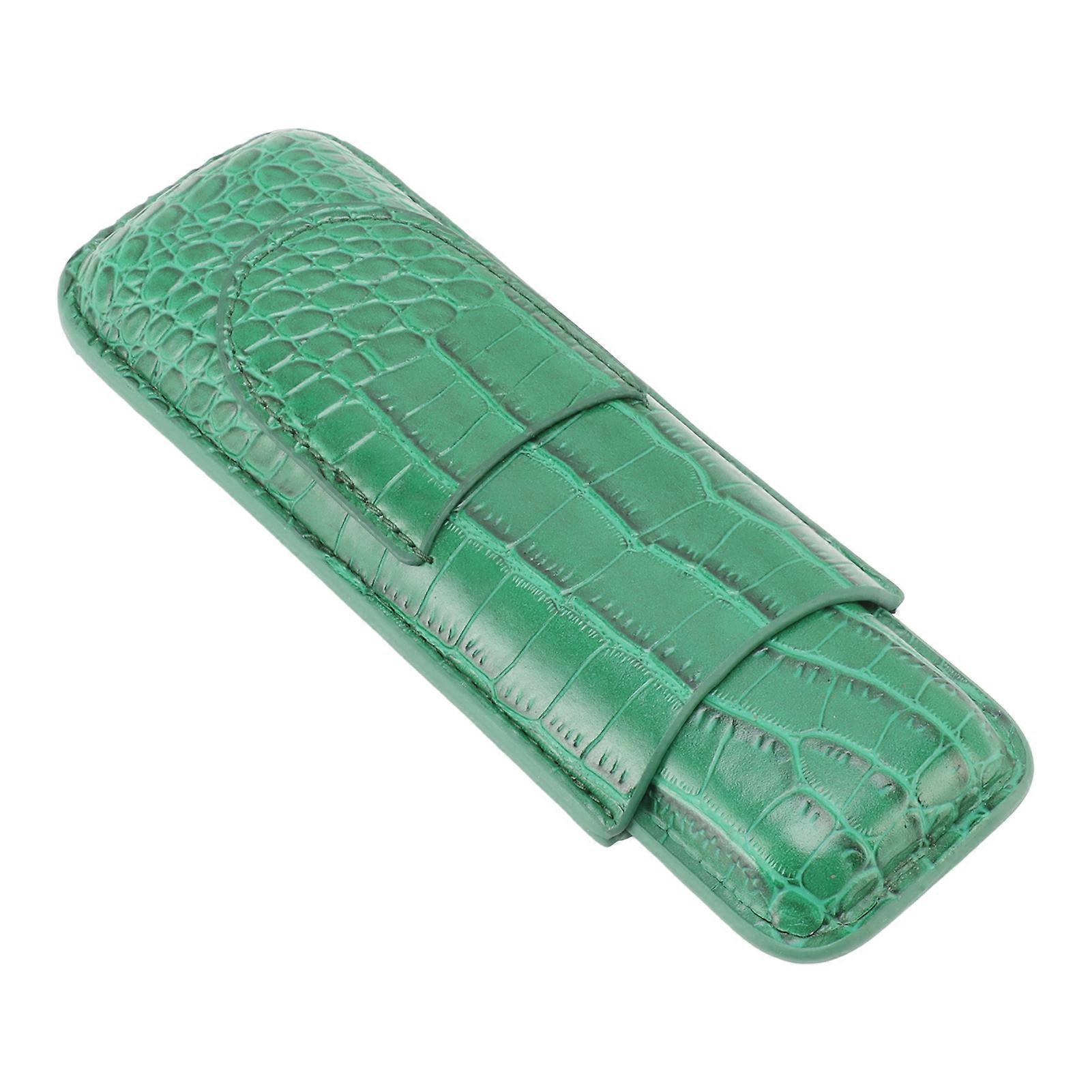 Sigarveskeholder Mykt skinn Bærbar Slitasjesikker Vintage Sigar Humidor til bursdag