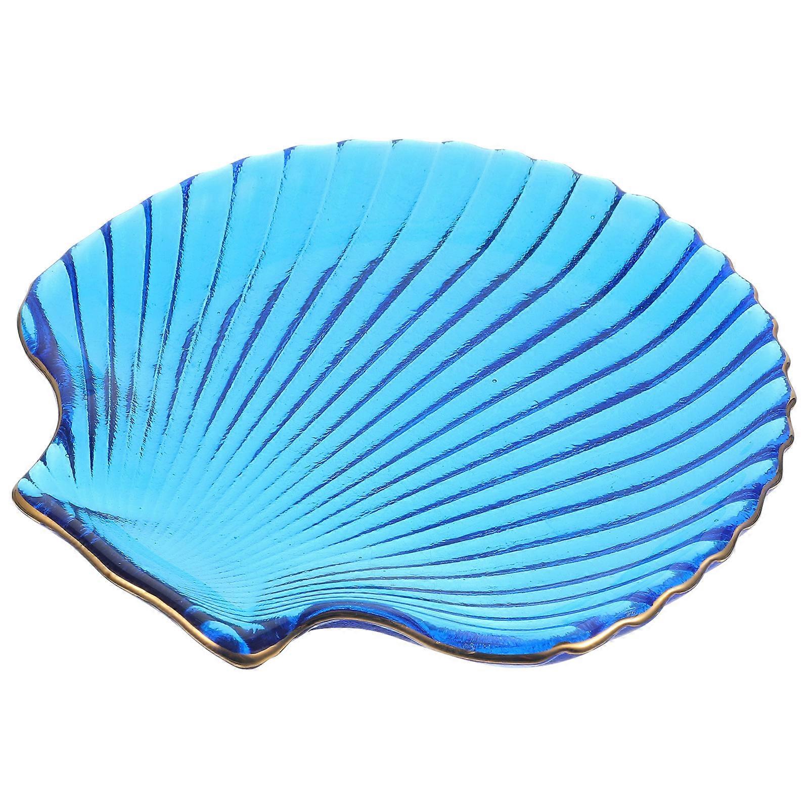 Seashell Serving Platter Glass Plate Birthdays Party Use 1Set