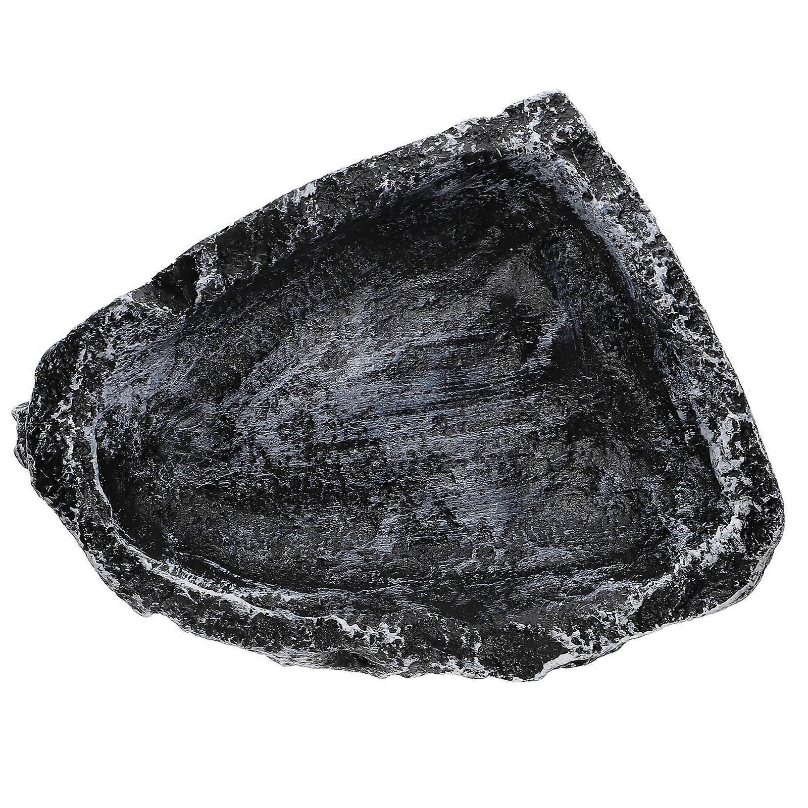 Reptile Feeder Bowl Reptile Food Basin Lizard Crowd Home Use 4.5×3.7×1.0in 1Pack