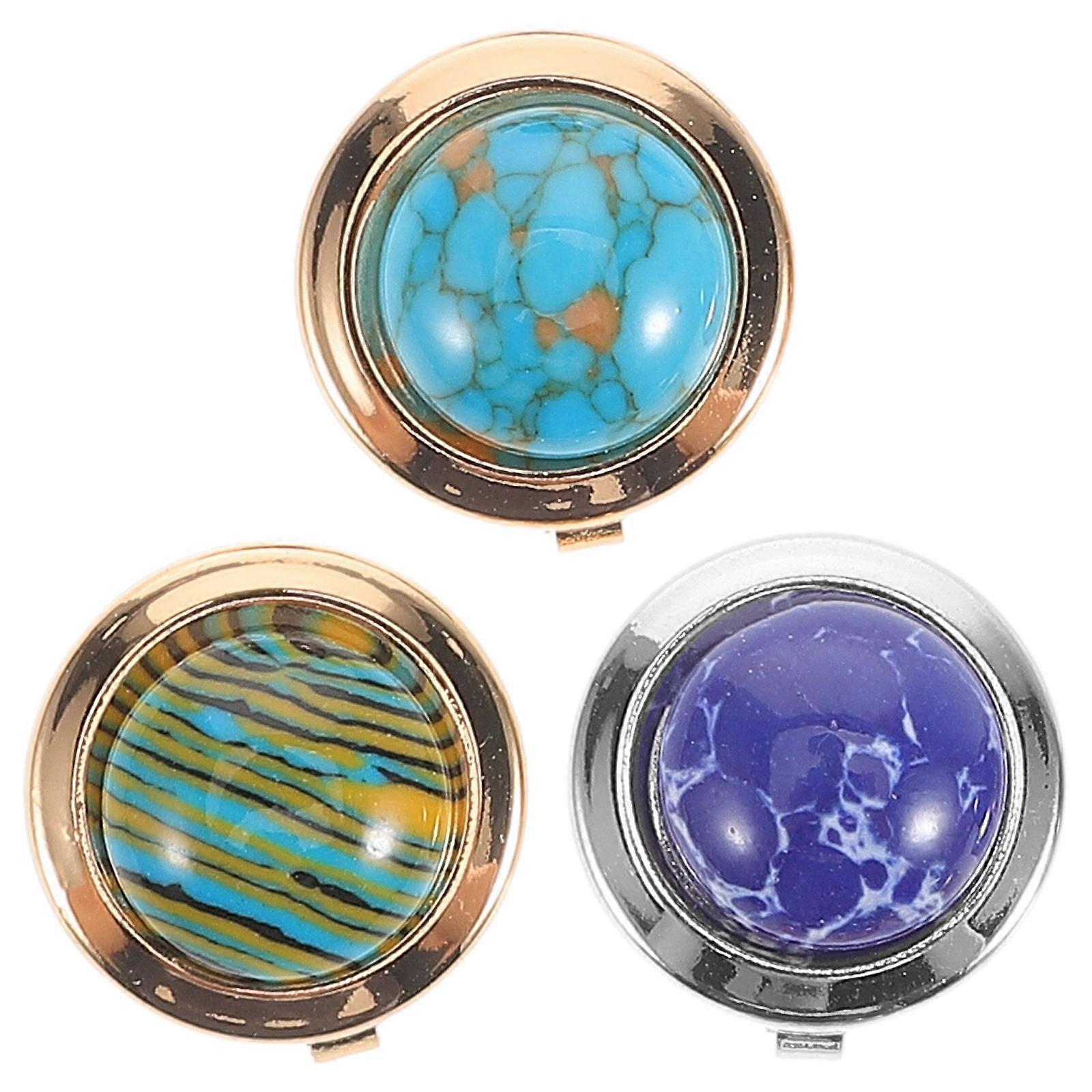 Alloy Buttons Shirt Cuff Buttons Special Occasions 1.70X1.70X1.00CM Secure Fastening 3Pcs