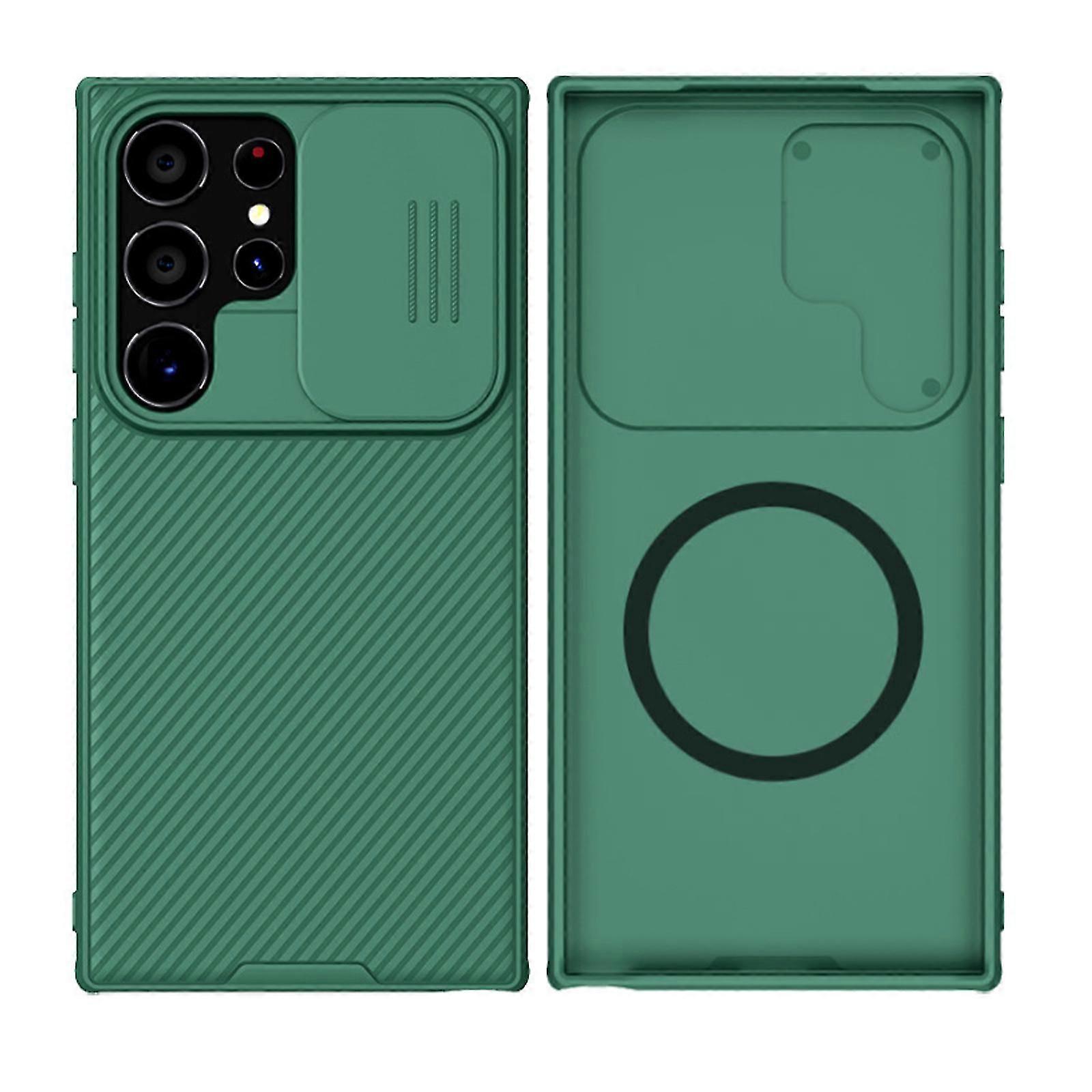 Compatible for Samsung Galaxy S24 Magsafe Case with Slide Camera Cover, Slim Fit Thin Protective Shockproof Cover