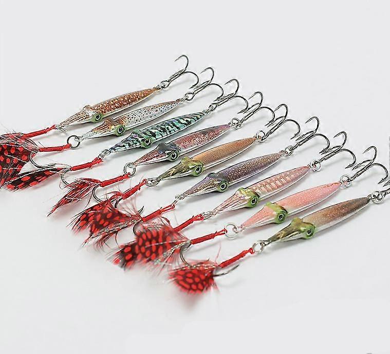Los 9pcs Lebensechte Micro Jigs Metall Angelköder Snapper Jigging Thunfischköder 6.6cm