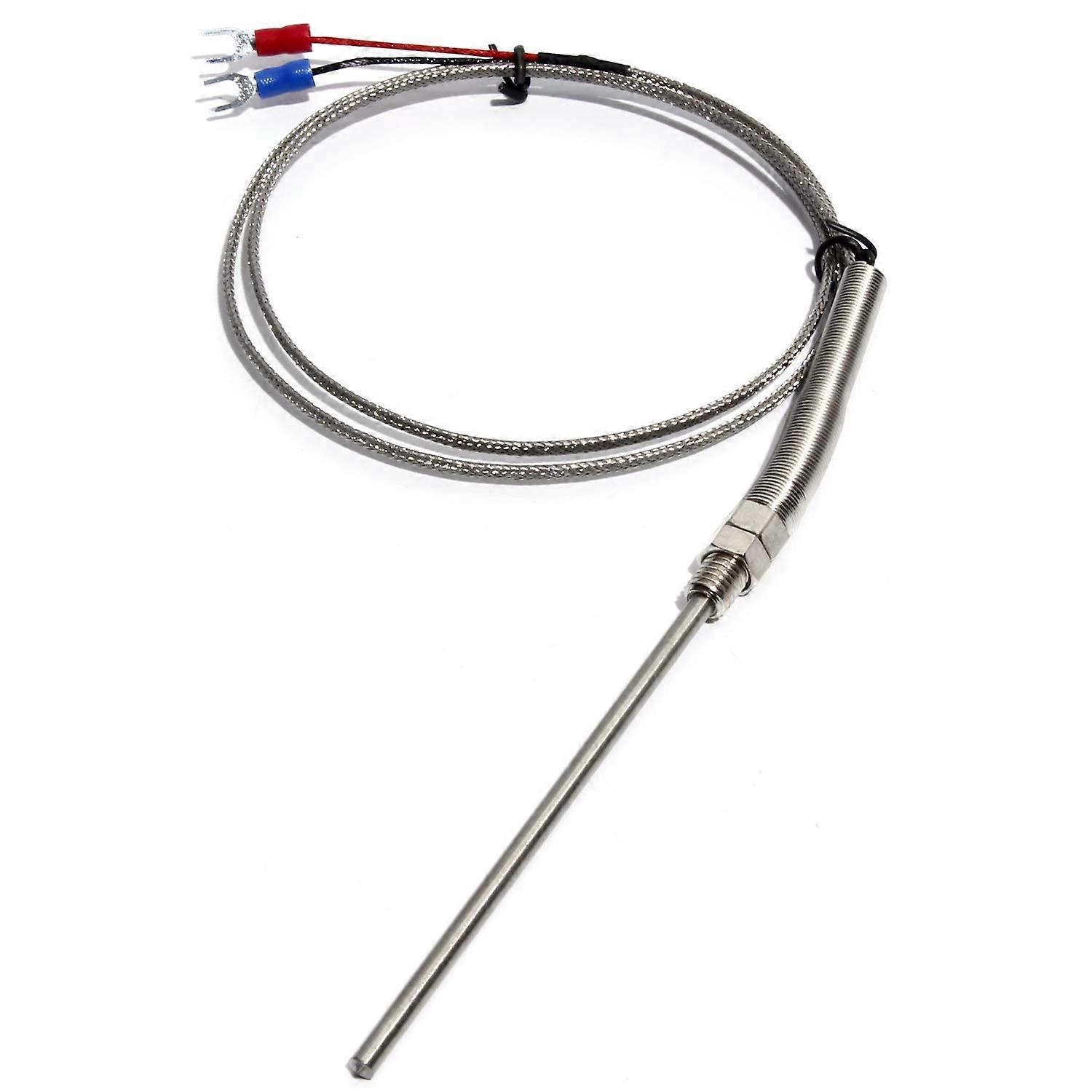 Temperature sensor K probe stainless steel 5 x 100 mm wire 2 m