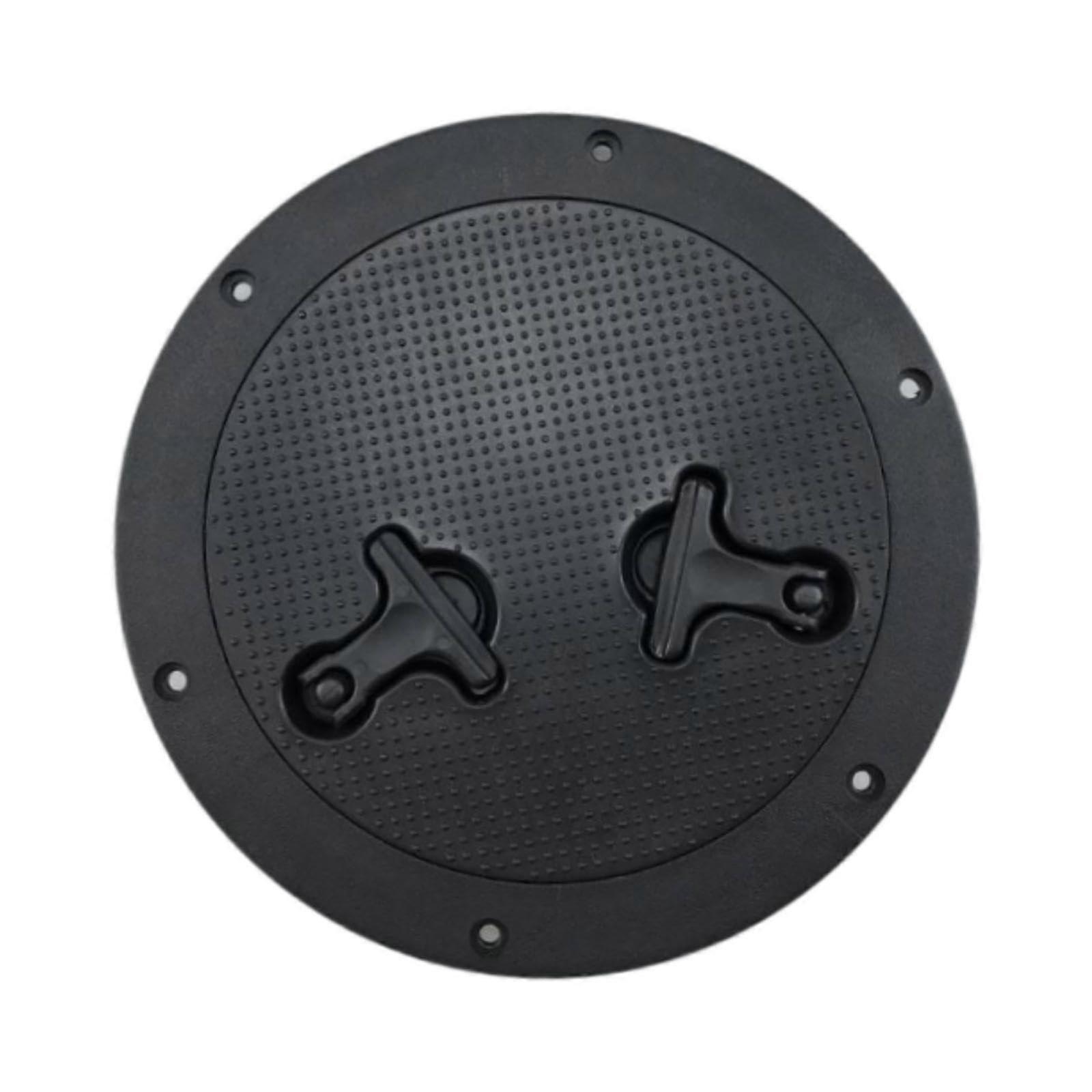 Deck Plate Cover for Boats with Easy Installation and Leakproof Features Black