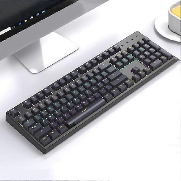 Bluetooth 104-key Two-color Translucent Mechanical Keyboard
