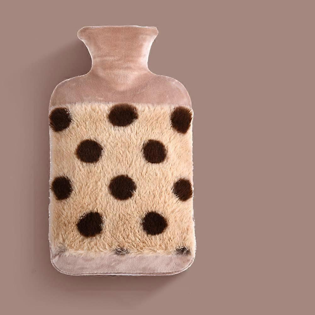 Hot Water Bag Removable And Washable Plush 1L/2L Brown For Student Use 1 Pack