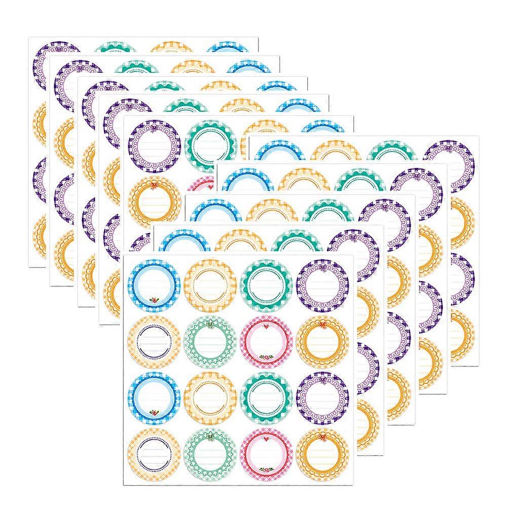 Colorful Round Adhesive Label Stickers for Jars, DIY Projects, Scrapbooking, and Packaging