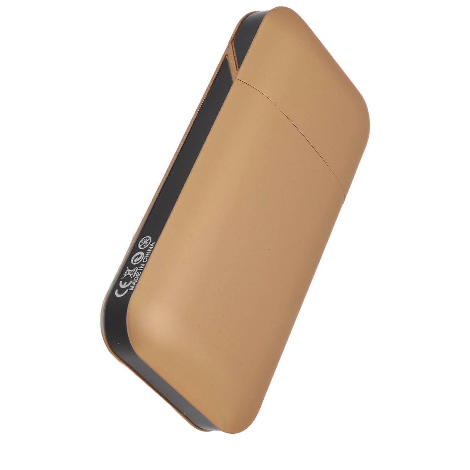 Cigarette Case Height Adjustable Thick Thin Cigarettes Dual Use Lighter Split Cigarette Case Holder Gold 