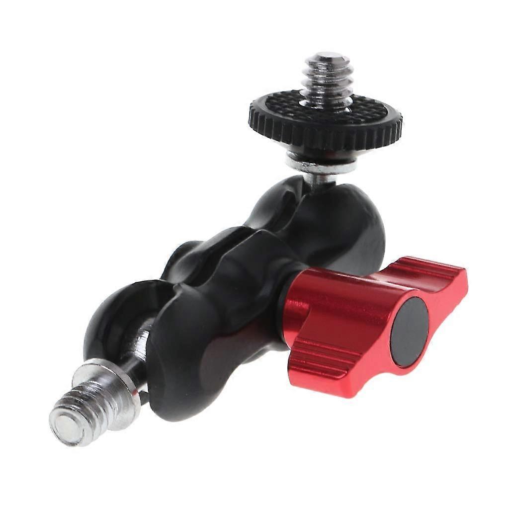 Double Head Mount Adapter For DSLR Cameras, 1/4-Inch Screw, LCD Monitor And Video Light Mount