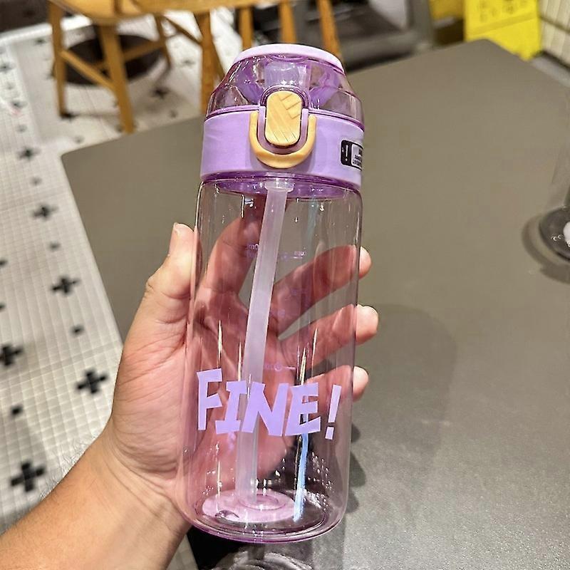 Portable Large Capacity Plastic Cups 550ml Purple