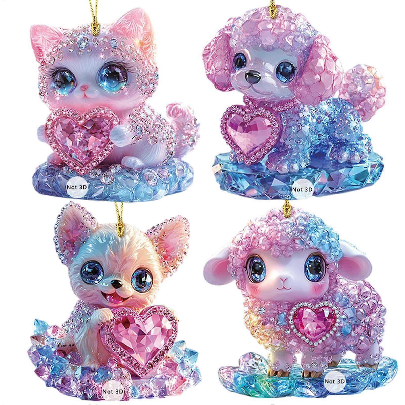 Animal Acrylic Ornaments – Multifunctional Animal Backpack Charms for Car, Home, Bag Decorations in Exquisite Design