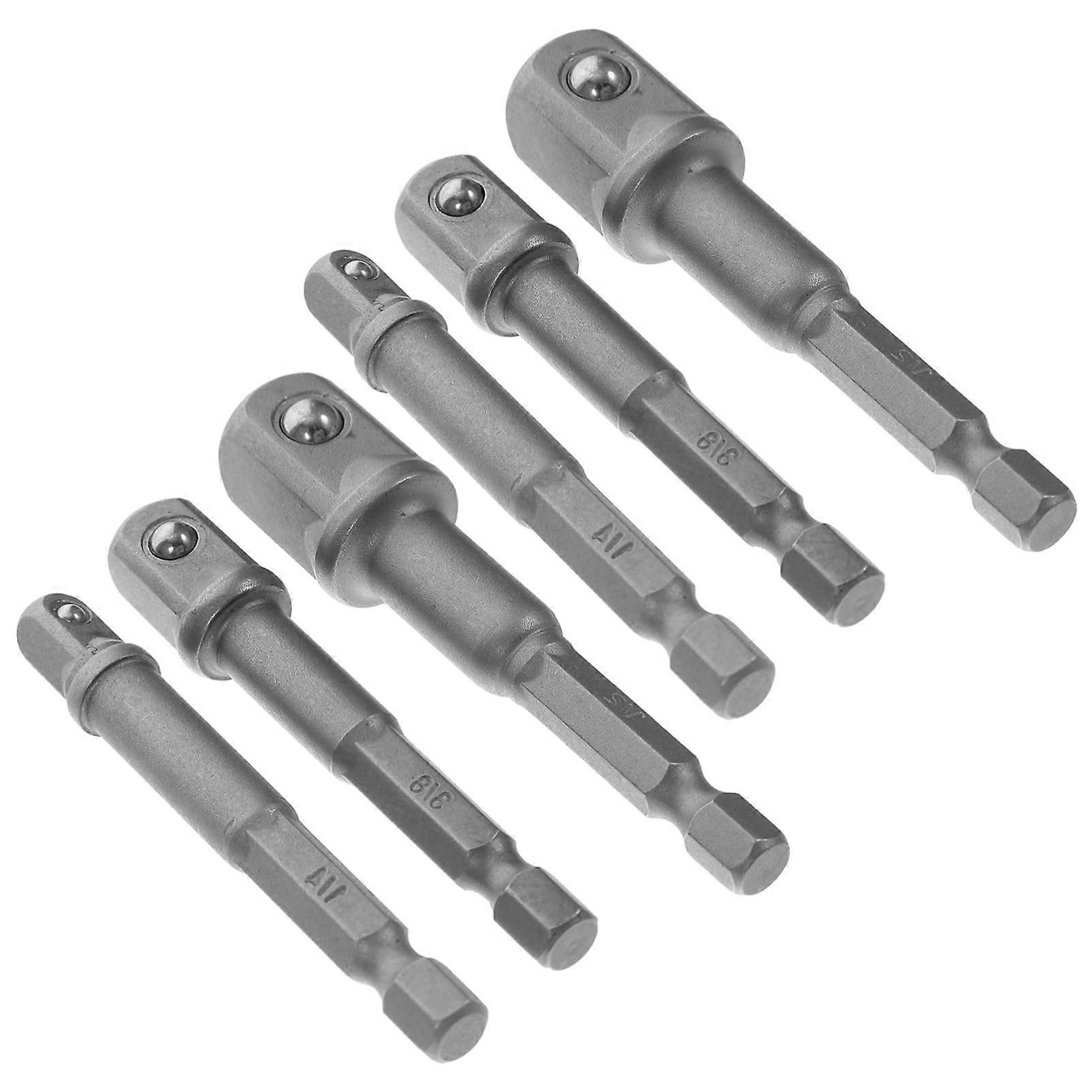 6-Piece Durable Drill Bit and Adapter Set for Impact Wrenches, High-Quality Tools for Efficient Work