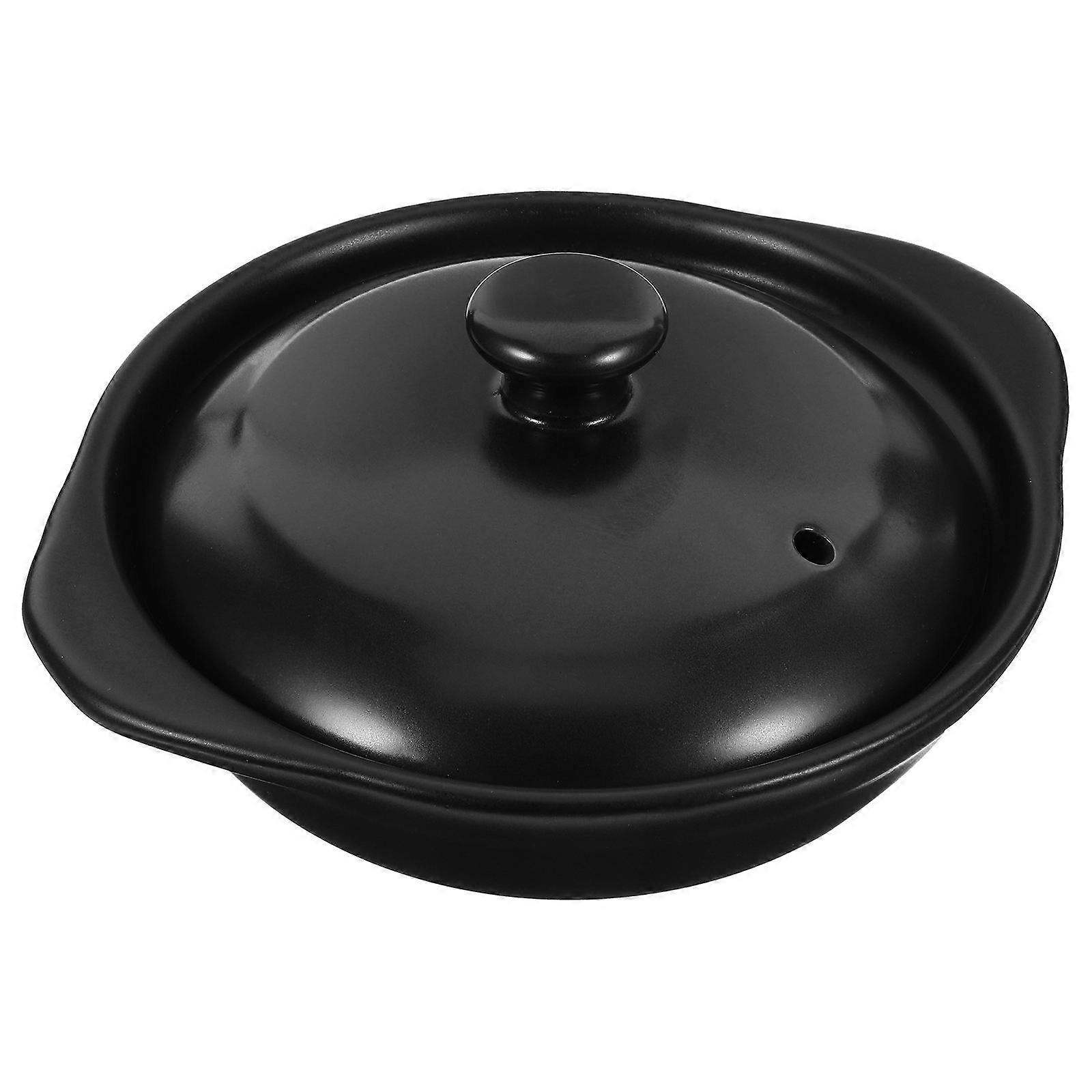 Heat Resistant Ceramic Stewing Pot for Individual Use – Ideal for Cooking Soup, Rice, Noodles, and Casseroles, Easy to Clean