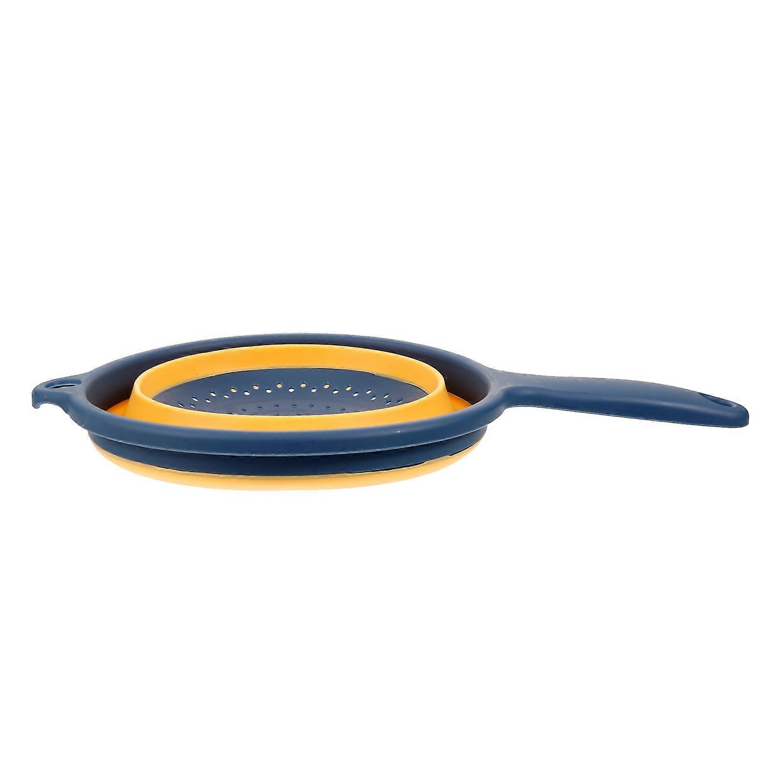 Blue Foldable Drain Basket for Kitchen Storage Made of PP Material Safe and Healthy 1pc