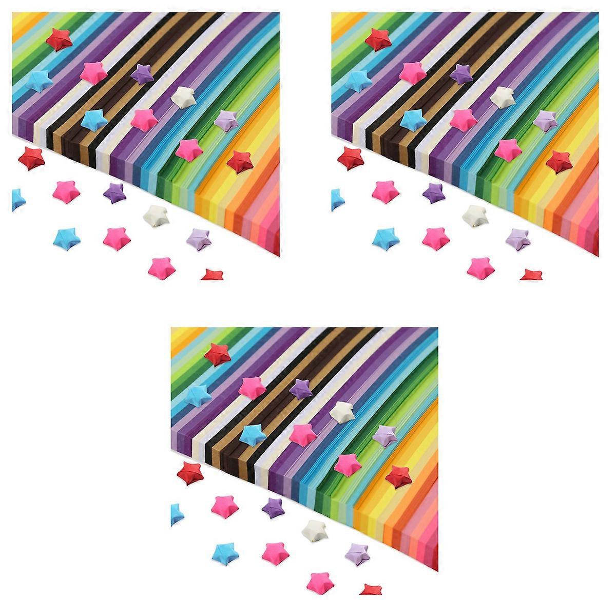 6180 Sheets Star Origami Paper 27 Assortment Color Paper Strip Double Sided Origami Solid Color Deco