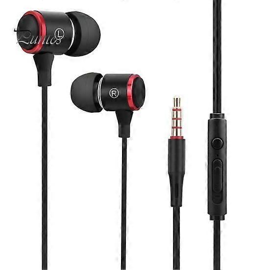 Wired Headphone Noise Canceling In-ear Earphone 3.5mm Plug Stable Transmission Wired Headset with Mic Bass Dual Driver for Sports Game