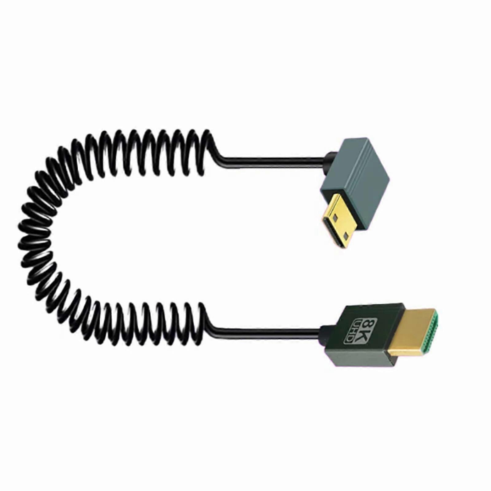 Quality 8K HDMIsto Mini HDMIs Cord with Ergonomic Design for Easy Plugging&Unplugging Ensures Stable Signal Transmission Multicolor