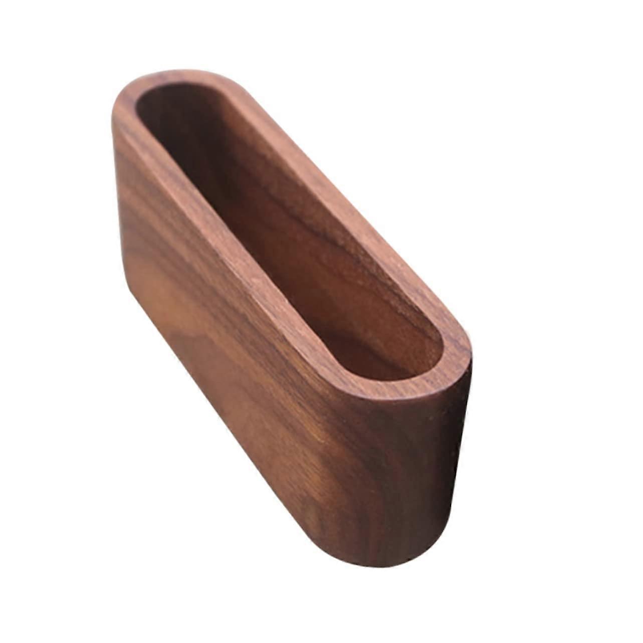 Wooden Business Card Holder And Storage Box For Notes Memos Photos And Small Desk Items Desk Name Plate Stand