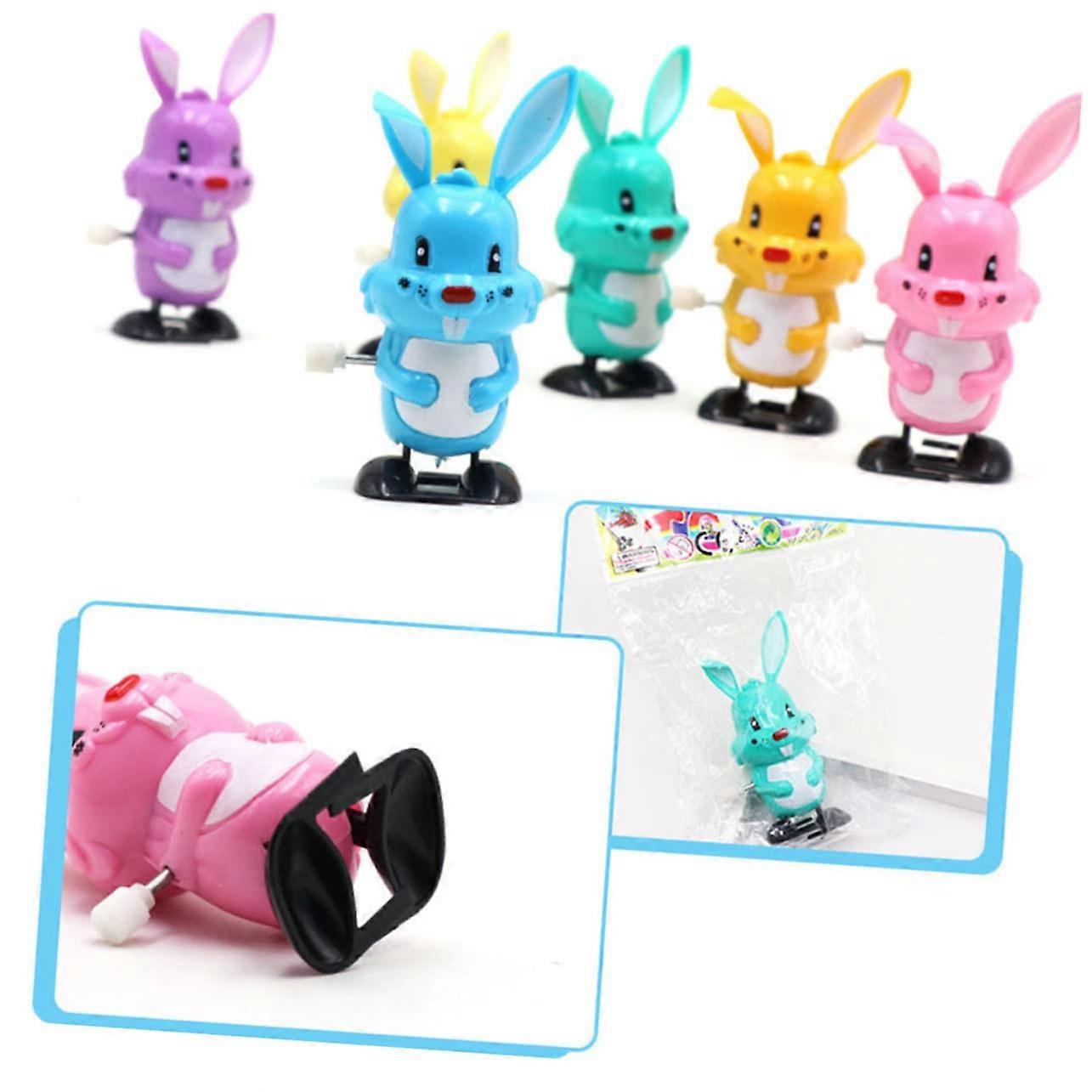 12 Pieces Wind-Up Toy Set with Cute Rabbits for Toddlers, Promotes Crawling and Walking, Ideal for Kids' Birthday Parties