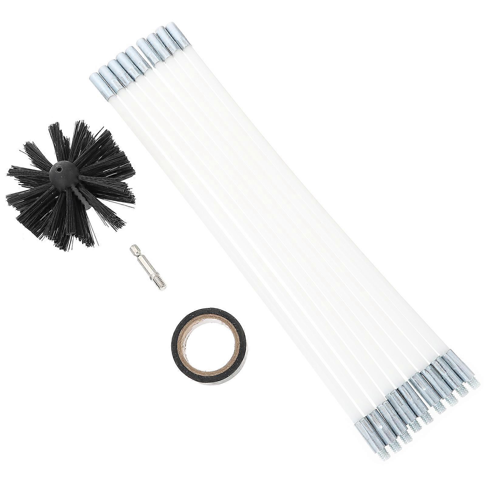 Vent Cleaning Kit 1 Set Brush For Maintenance Workers And Homeowners Size 40.5X1CM Ideal For Exhaust Vent Cleaning Utilizing Nylon Plastic