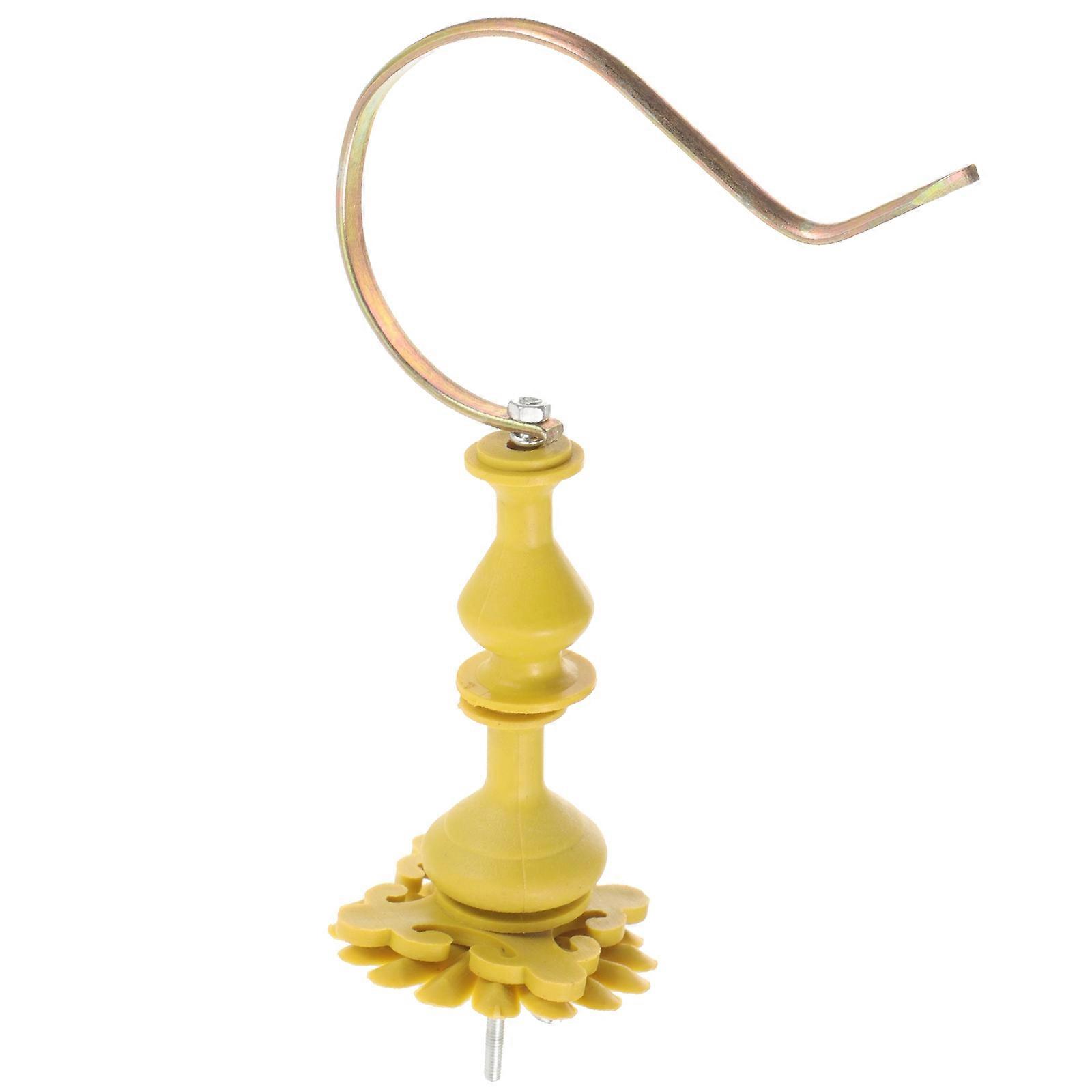 Yellow Bird Cage Hook for Home Use Sturdy Plastic and Iron Material Small Size Lightweight Easy to Install