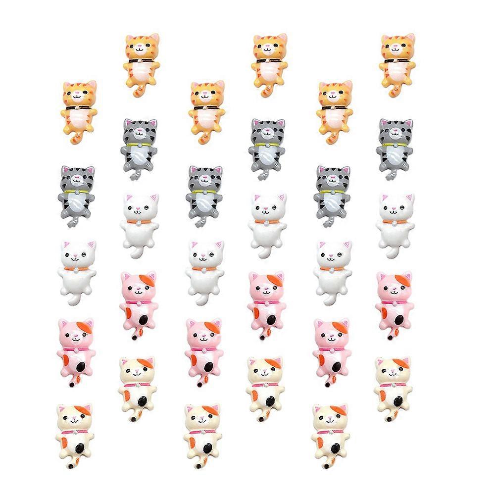 Tiny Cats for Crafts Charms 50Pcs Resin Material Suitable for DIY Decoration and Craft Party Uses