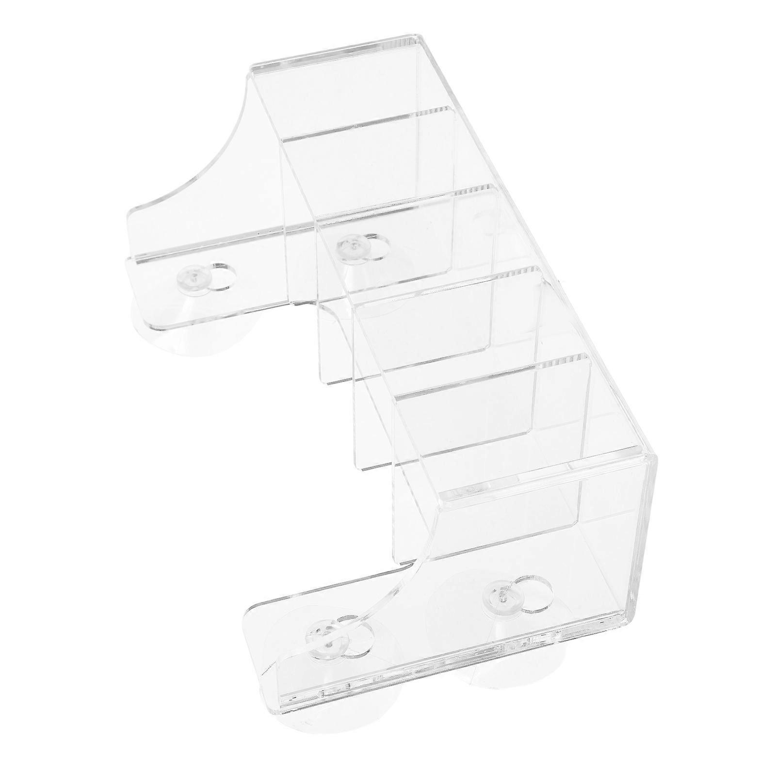 Fridge Door Organizer with Suction Cups for Beverages Acrylic Transparent Storage Rack for Home