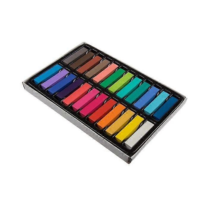 24 colored hair chalks