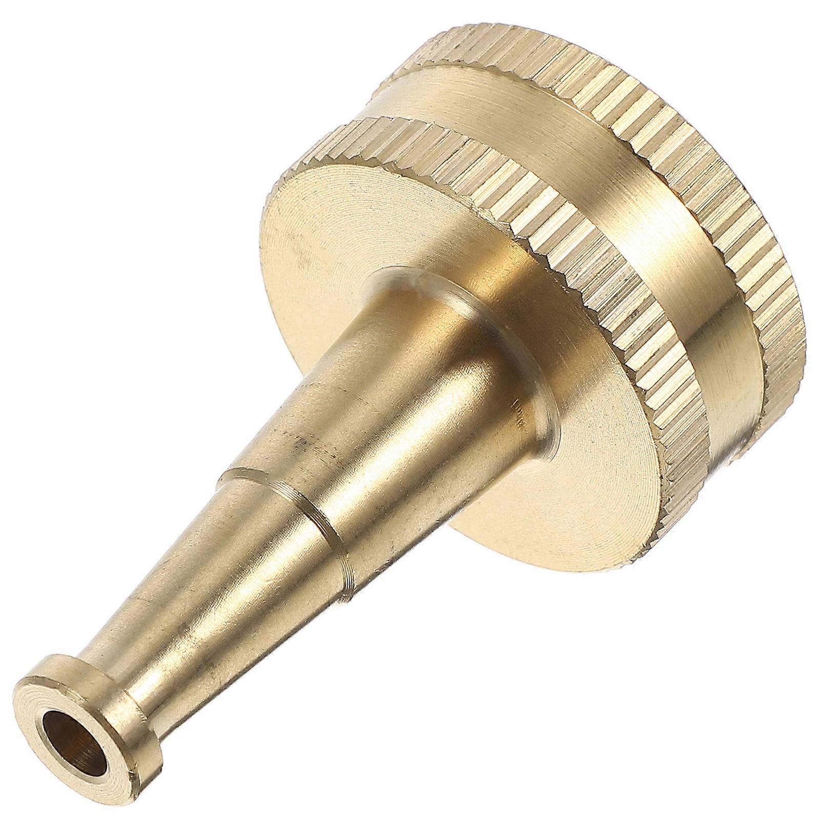 Brass Garden Nozzle with Multifunctional Spray Patterns for Outdoor Use Golden Color Durable Construction Efficient Connection